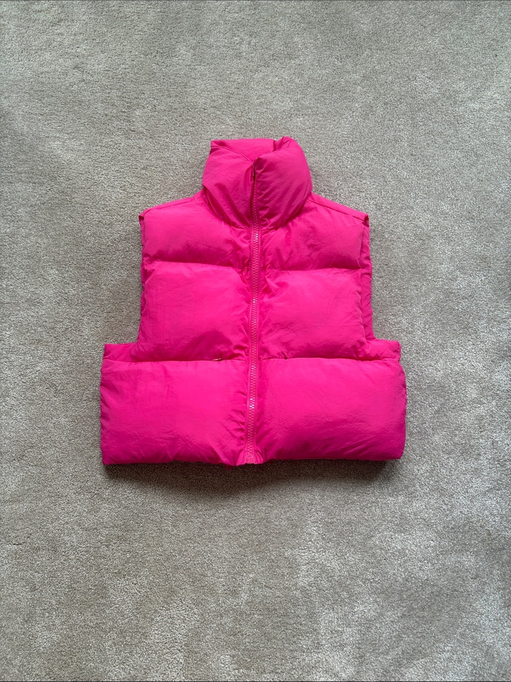 Women’s Pink Puffer Vest - Sleeveless Winter Jacket
